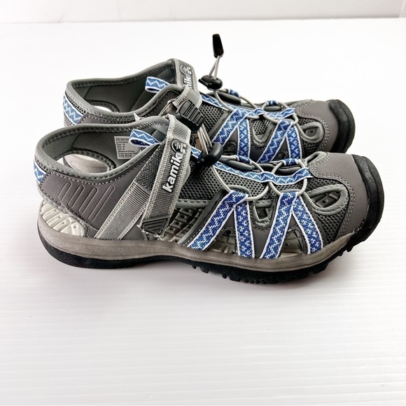 Kamik Sandals womens 10 Islander 2 Blue Grey Hook Loop Shoes Outdoors - Picture 5 of 11